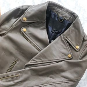 NWOT J CREW COLLECTION LEATHER MOTORCYCLE JACKET